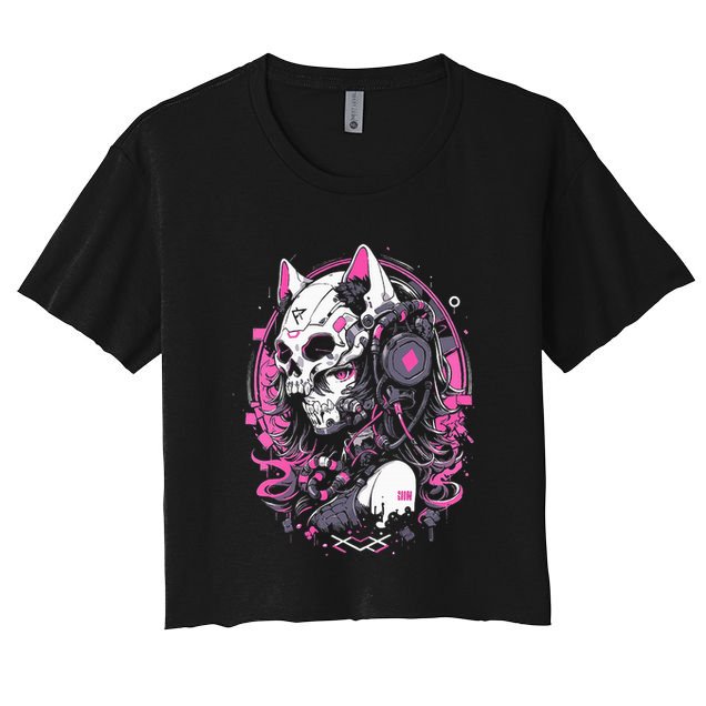 Anime Manga Cat Girl Aesthetic Techwear Harajuku Crop Top