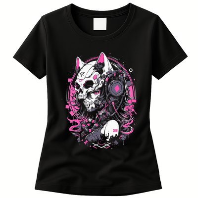 Anime Manga Cat Girl Aesthetic Techwear Harajuku Womens T-Shirt