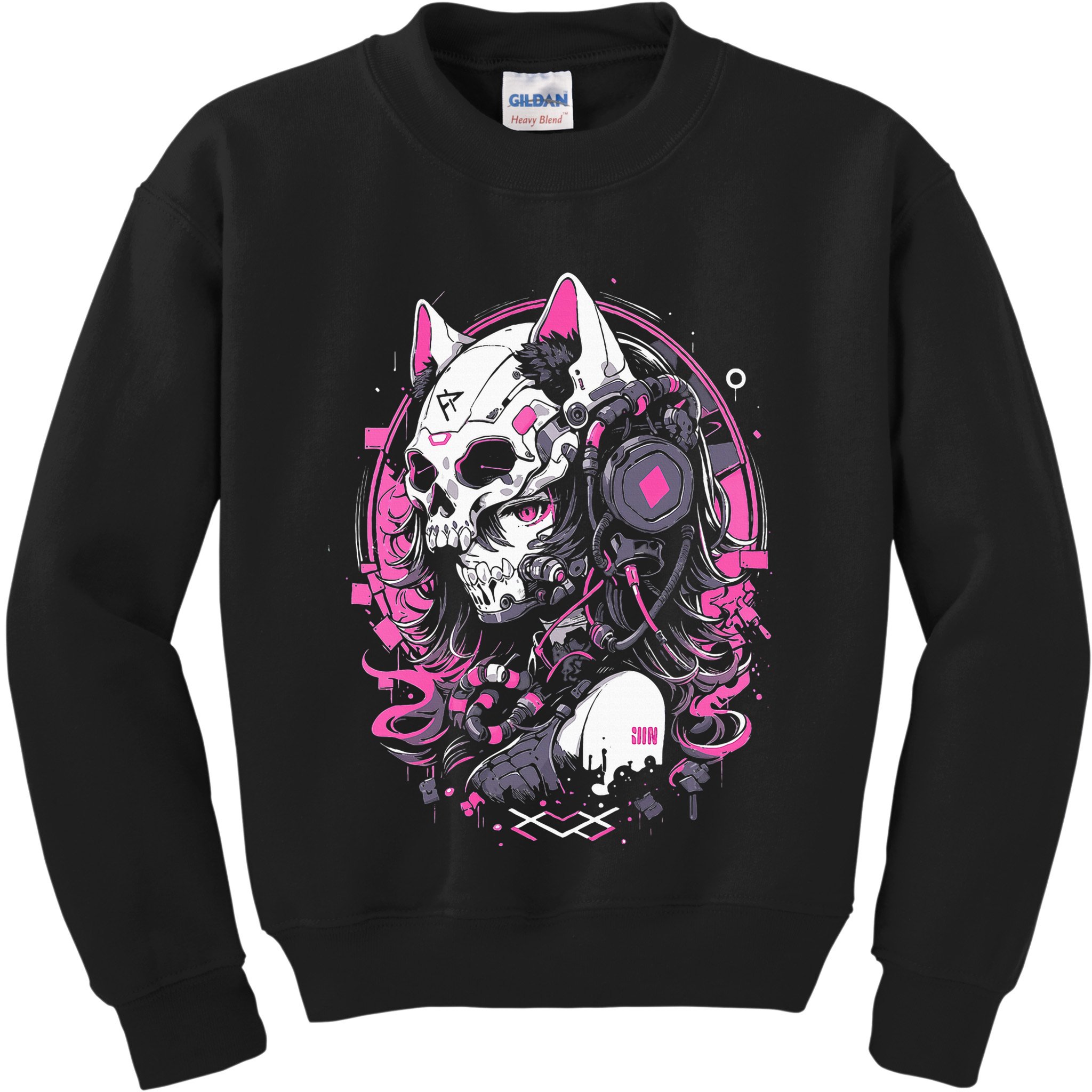Anime Manga Cat Girl Aesthetic Techwear Harajuku Kids Sweatshirt