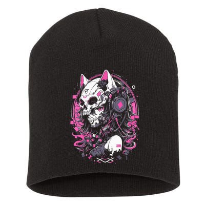 Anime Manga Cat Girl Aesthetic Techwear Harajuku Short Acrylic Beanie