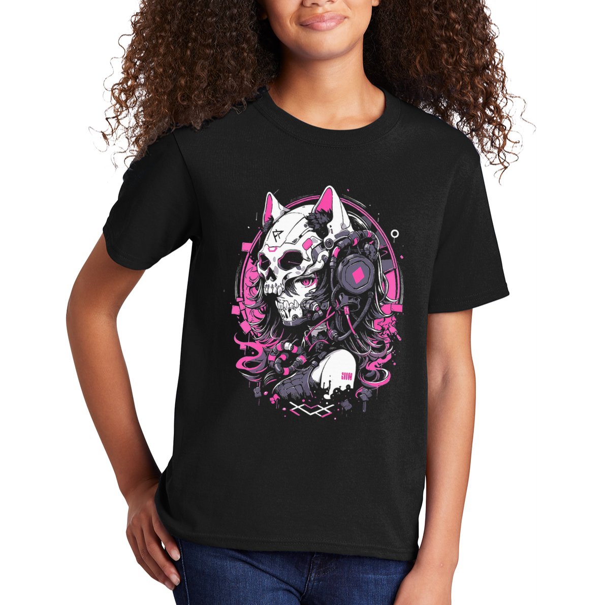 Anime Manga Cat Girl Aesthetic Techwear Harajuku Kids T-Shirt