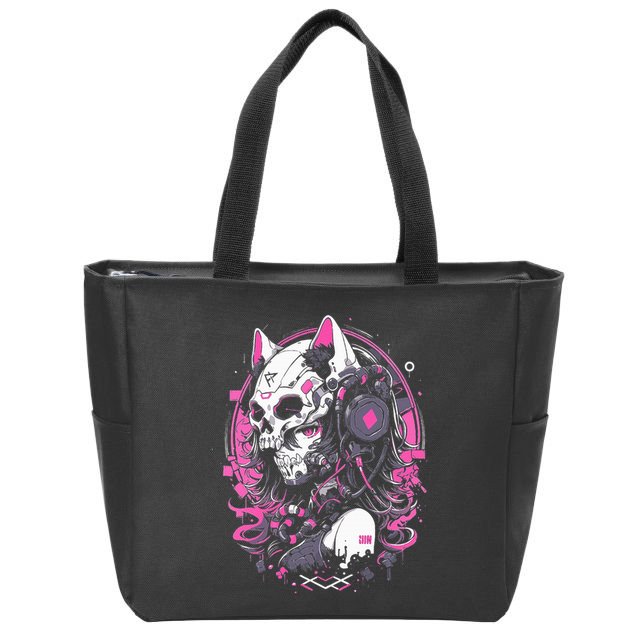Anime Manga Cat Girl Aesthetic Techwear Harajuku Zip Tote Bag