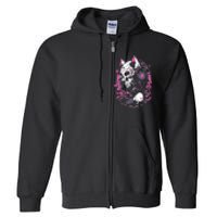 Anime Manga Cat Girl Aesthetic Techwear Harajuku Full Zip Hoodie