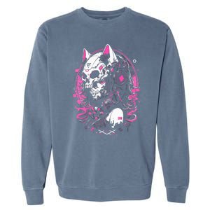 Anime Manga Cat Girl Aesthetic Techwear Harajuku Garment-Dyed Sweatshirt