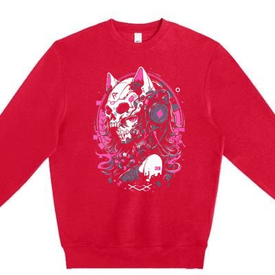 Anime Manga Cat Girl Aesthetic Techwear Harajuku Premium Crewneck Sweatshirt