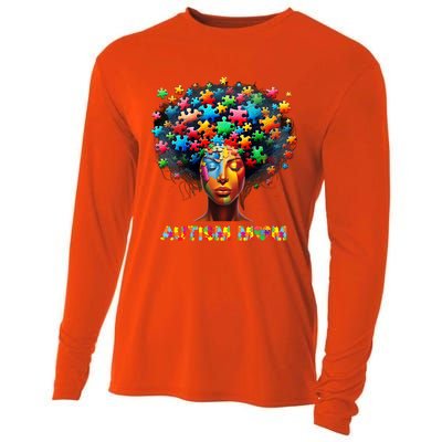 Autism Mom Colorful Puzzle Mother Autism Awareness Mama Gift Cooling Performance Long Sleeve Crew