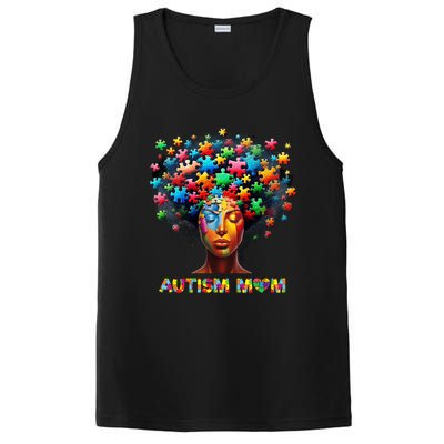 Autism Mom Colorful Puzzle Mother Autism Awareness Mama Gift PosiCharge Competitor Tank