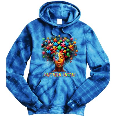 Autism Mom Colorful Puzzle Mother Autism Awareness Mama Gift Tie Dye Hoodie