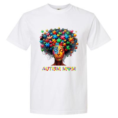 Autism Mom Colorful Puzzle Mother Autism Awareness Mama Gift Garment-Dyed Heavyweight T-Shirt