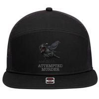 Attempted Murder Crows & Raven Funny Crow Birds 7 Panel Mesh Trucker Snapback Hat