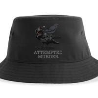 Attempted Murder Crows & Raven Funny Crow Birds Sustainable Bucket Hat