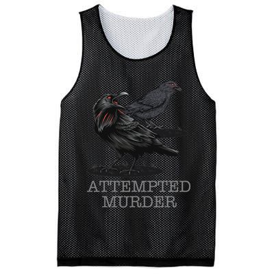 Attempted Murder Crows & Raven Funny Crow Birds Mesh Reversible Basketball Jersey Tank