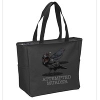 Attempted Murder Crows & Raven Funny Crow Birds Zip Tote Bag