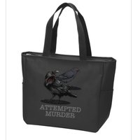 Attempted Murder Crows & Raven Funny Crow Birds Zip Tote Bag