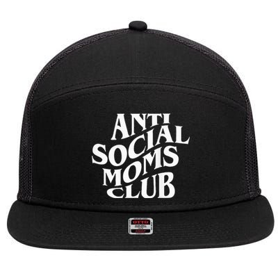 Antisocial Moms Club Anti Social Mama Anxiety 7 Panel Mesh Trucker Snapback Hat