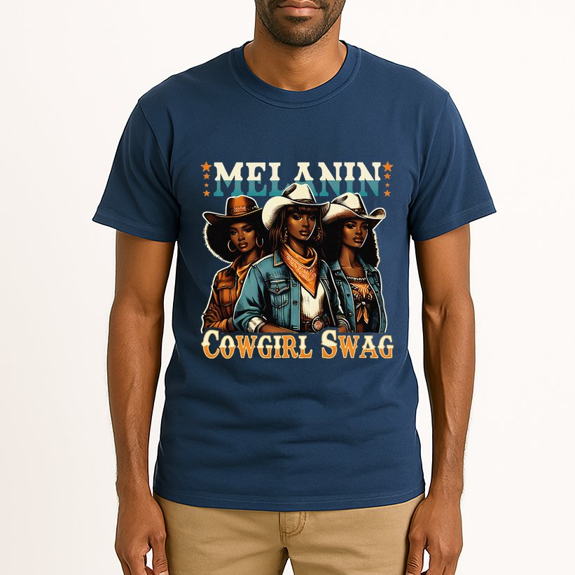 African Melanin Cowgirl Swag Black History Melanin Cowgirls Tall T-Shirt