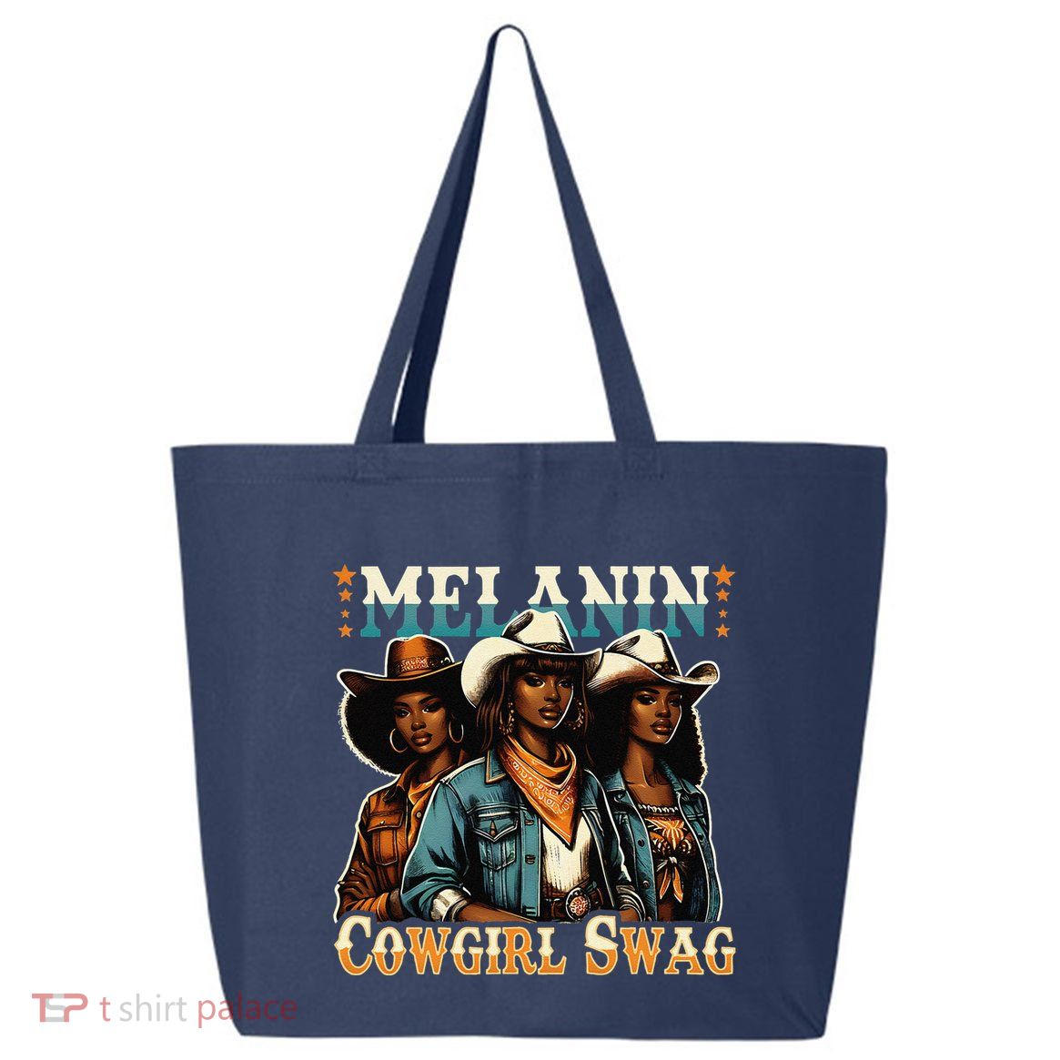 African Melanin Cowgirl Swag Black History Melanin Cowgirls 25L Jumbo Tote