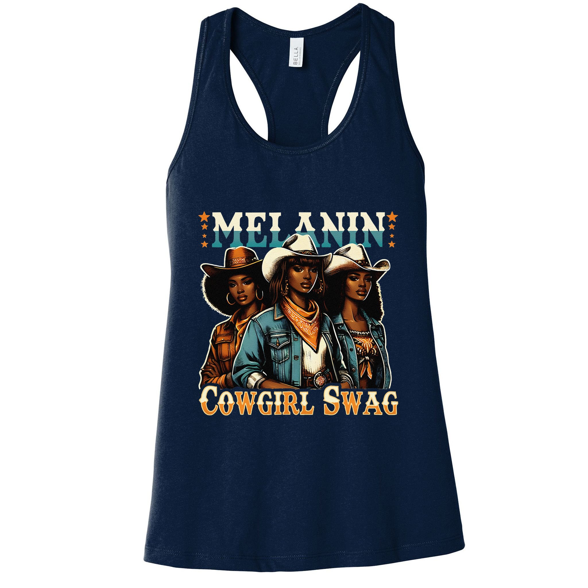 African Melanin Cowgirl Swag Black History Melanin Cowgirls Womens Tank Top