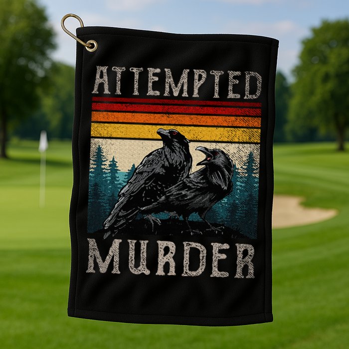 Attempted Murder Crows & Poe Golf Towel