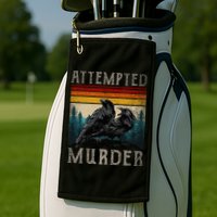 Attempted Murder Crows & Poe Golf Towel
