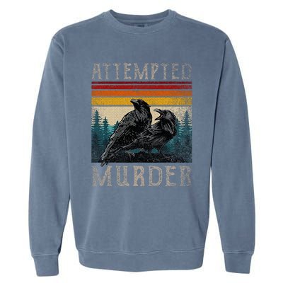 Attempted Murder Crows & Edgar Allen Poe Garment-Dyed Sweatshirt