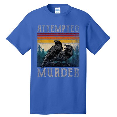 Attempted Murder Crows & Edgar Allen Poe Tall T-Shirt