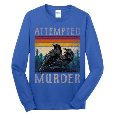 Attempted Murder Crows & Poe Tall Long Sleeve T-Shirt