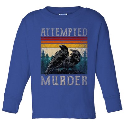 Attempted Murder Crows & Poe Toddler Long Sleeve Shirt