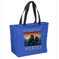 Attempted Murder Crows & Poe Zip Tote Bag