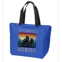 Attempted Murder Crows & Poe Zip Tote Bag