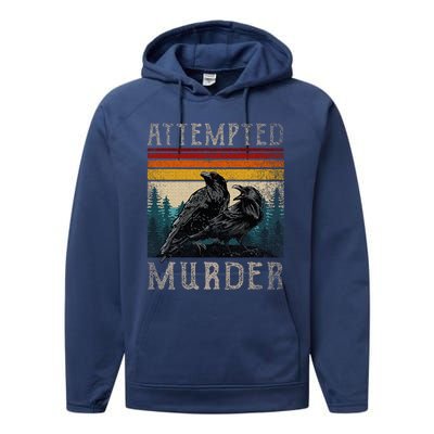 Attempted Murder Crows & Edgar Allen Poe Performance Fleece Hoodie