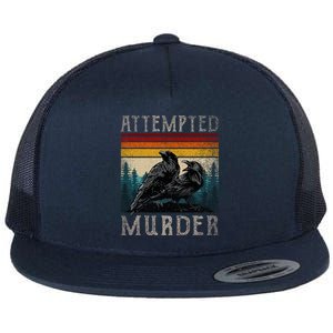 Attempted Murder Crows & Edgar Allen Poe Flat Bill Trucker Hat