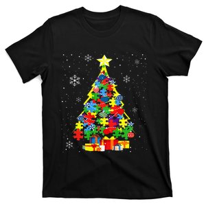 Autism Merry Christmas Autism Awareness Puzzel Xmas Pajama Gift T-Shirt