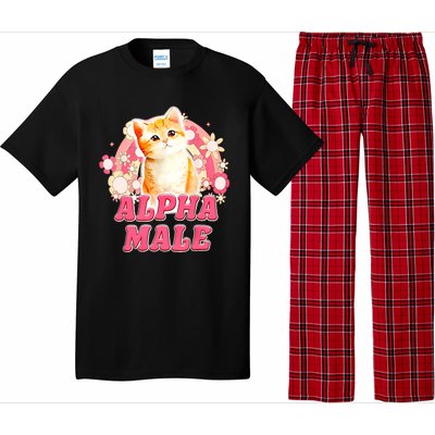 Alpha Male Cat Kitten Funny For Men Women Pajama Set