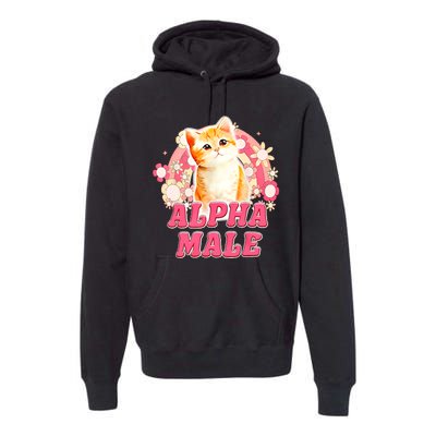 Alpha Male Cat Kitten Funny For Men Women Premium Hoodie