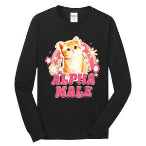 Alpha Male Cat Kitten Funny For Men Women Tall Long Sleeve T-Shirt