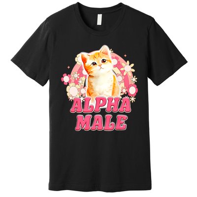 Alpha Male Cat Kitten Funny For Men Women Premium T-Shirt