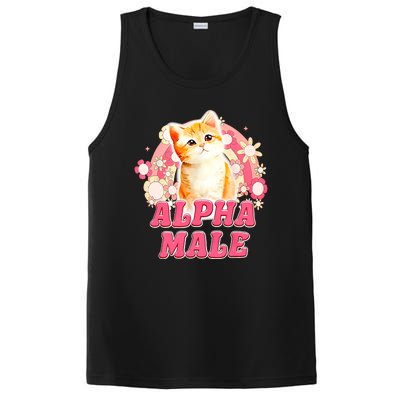 Alpha Male Cat Kitten Funny For Men Women PosiCharge Competitor Tank