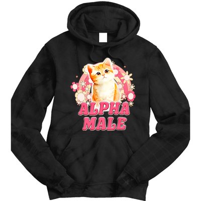 Alpha Male Cat Kitten Funny For Men Women Tie Dye Hoodie