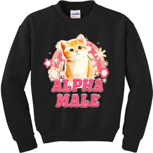 Alpha Male Cat Kitten Funny For Men Women Kids Sweatshirt