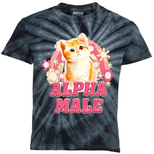 Alpha Male Cat Kitten Funny For Men Women Kids Tie-Dye T-Shirt