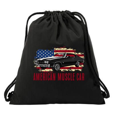 American Muscle Car Drawstring Bag