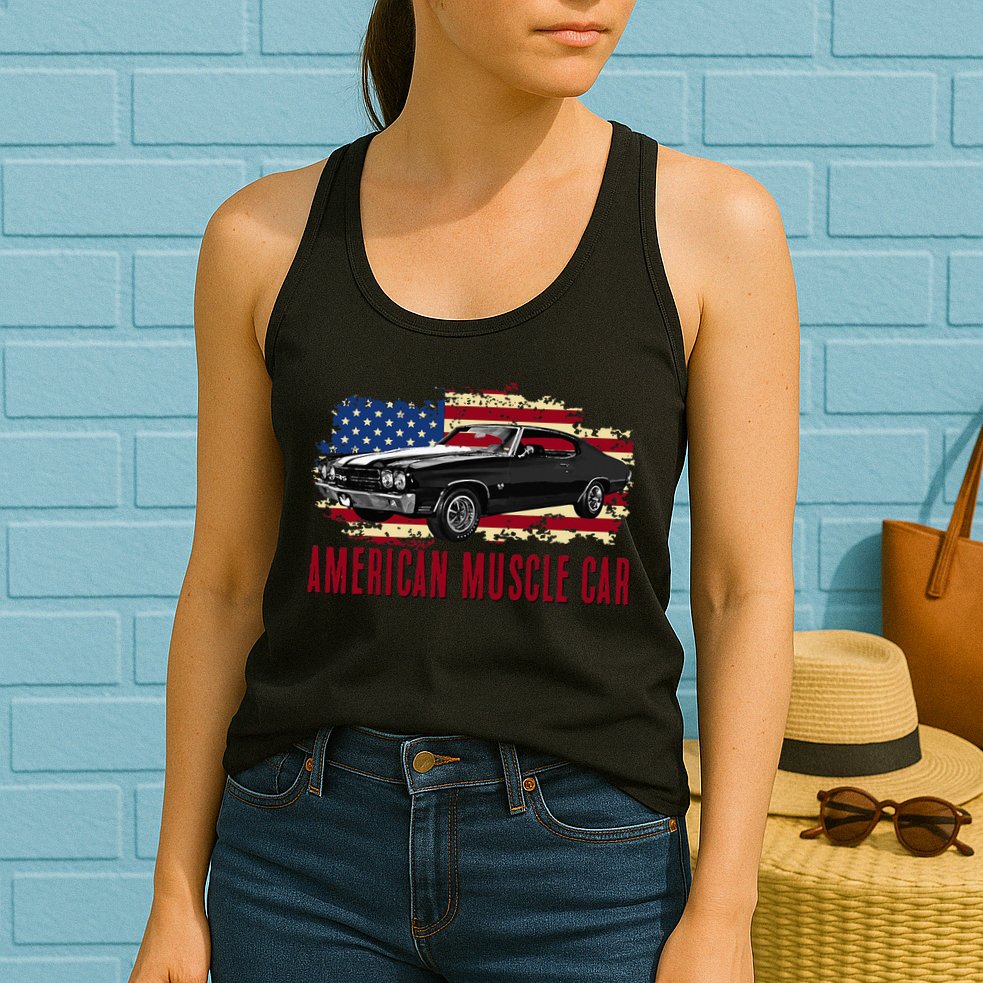American Muscle Car Womens Tank Top
