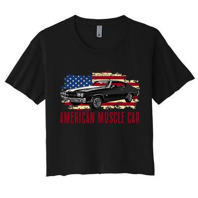 American Muscle Car Women's Crop Top Tee