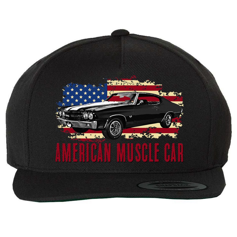 American Muscle Car Wool Snapback Cap