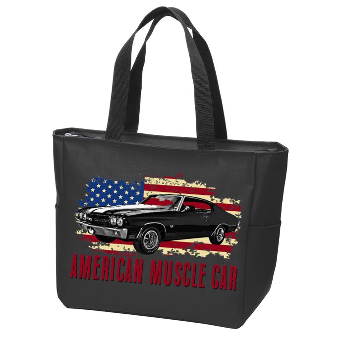American Muscle Car Zip Tote Bag