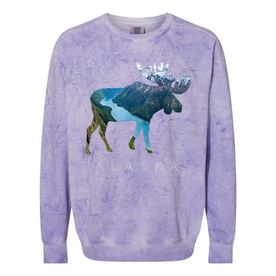 Alaska Moose Chugach National Forest State Park Souvenir Colorblast Crewneck Sweatshirt