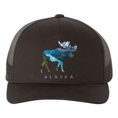 Alaska Moose Chugach National Forest State Park Souvenir Yupoong Adult 5-Panel Trucker Hat