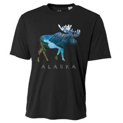 Alaska Moose Chugach National Forest State Park Souvenir Cooling Performance Crew T-Shirt