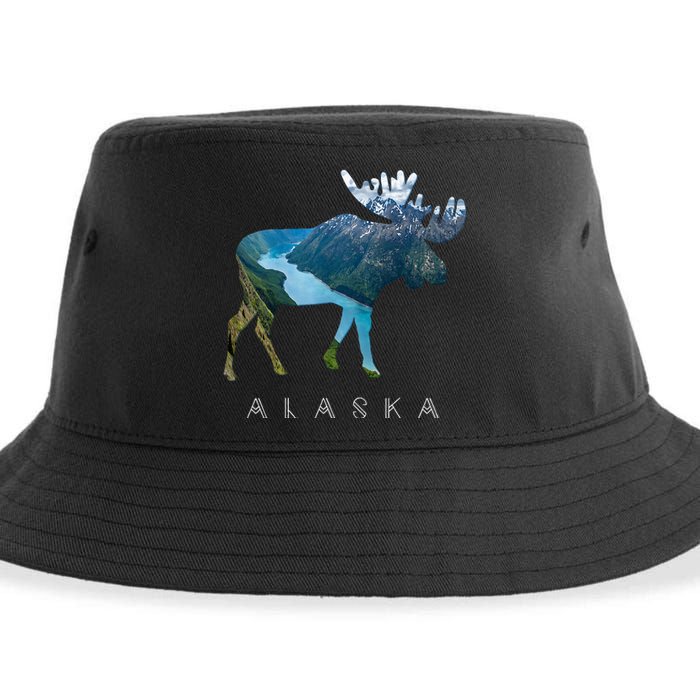 Alaska Moose Chugach National Forest State Park Souvenir Sustainable Bucket Hat